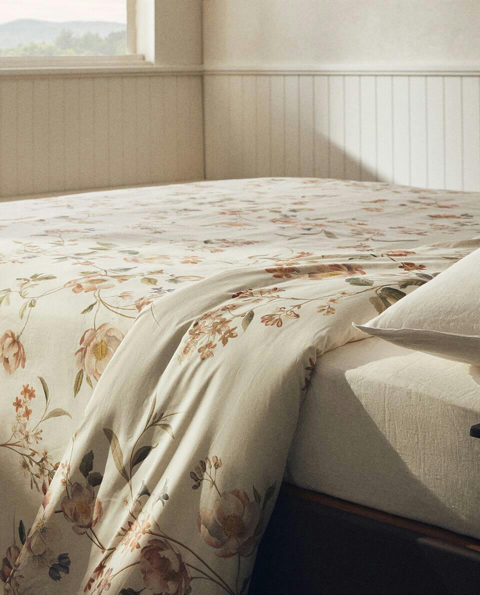 FLORAL PRINT DUVET COVER