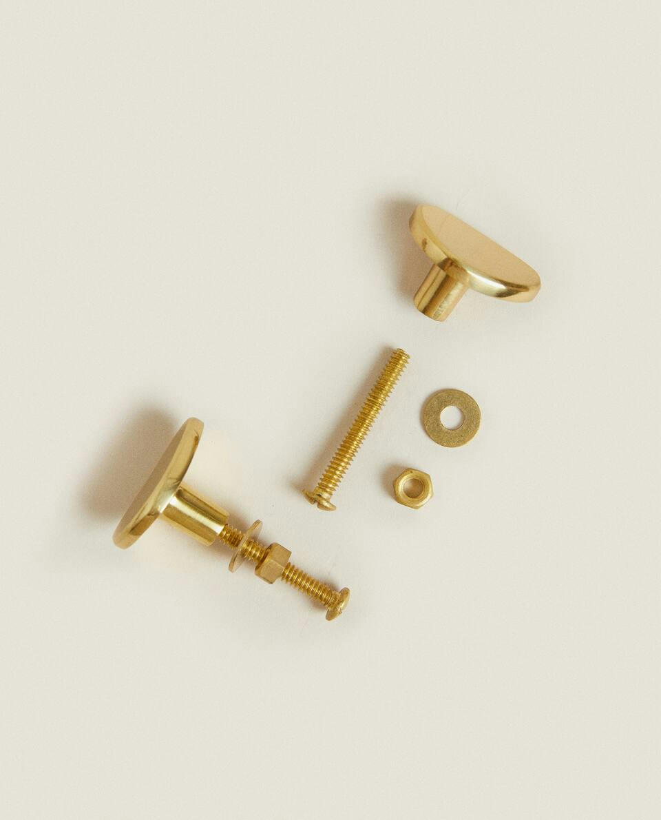 GOLD DOOR KNOB (PACK OF 2)