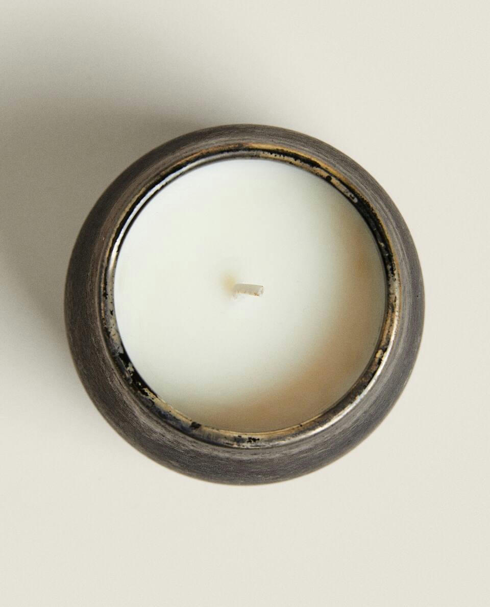 ANTIQUE FINISH GLASS CANDLE