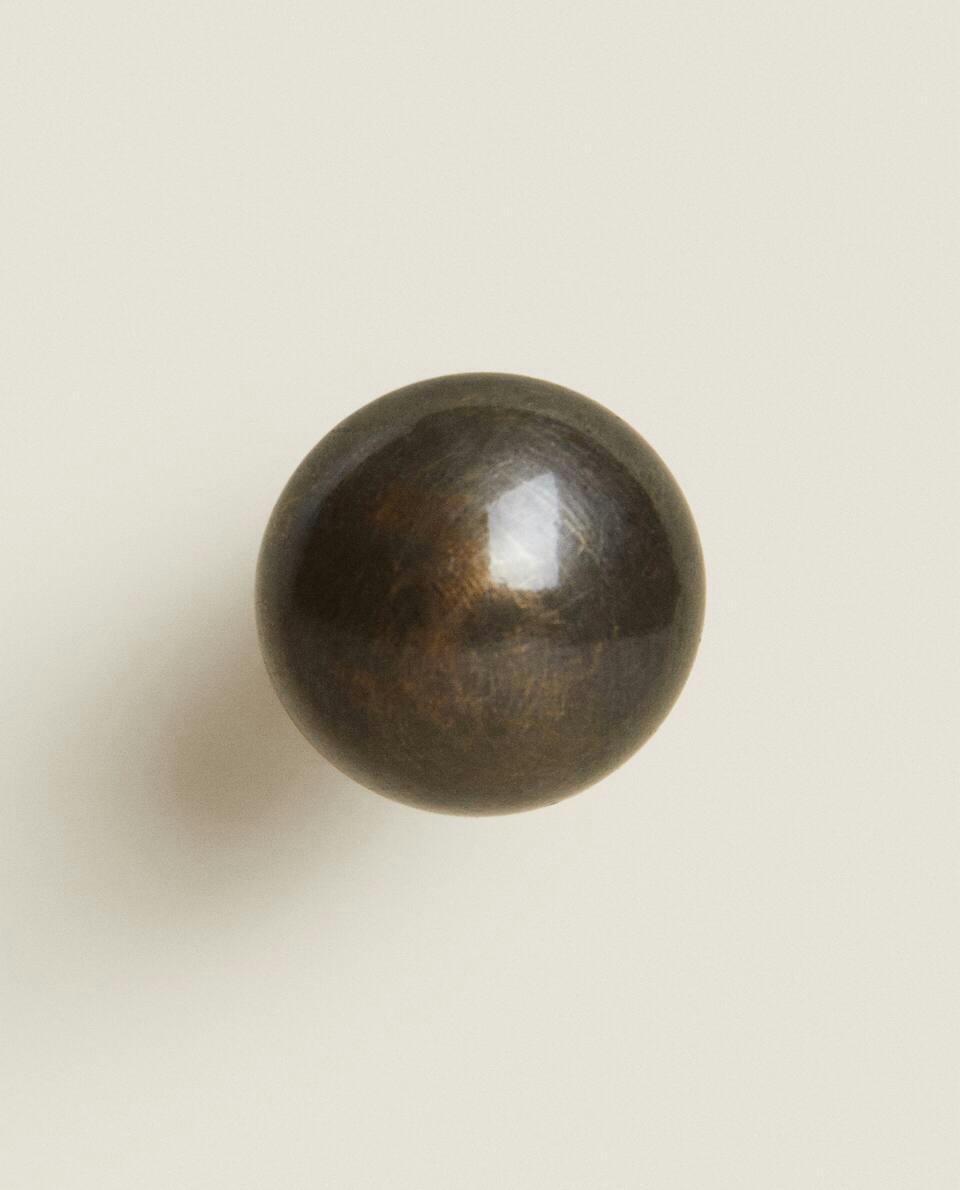 GREY BRASS DOOR KNOB (PACK OF 2)