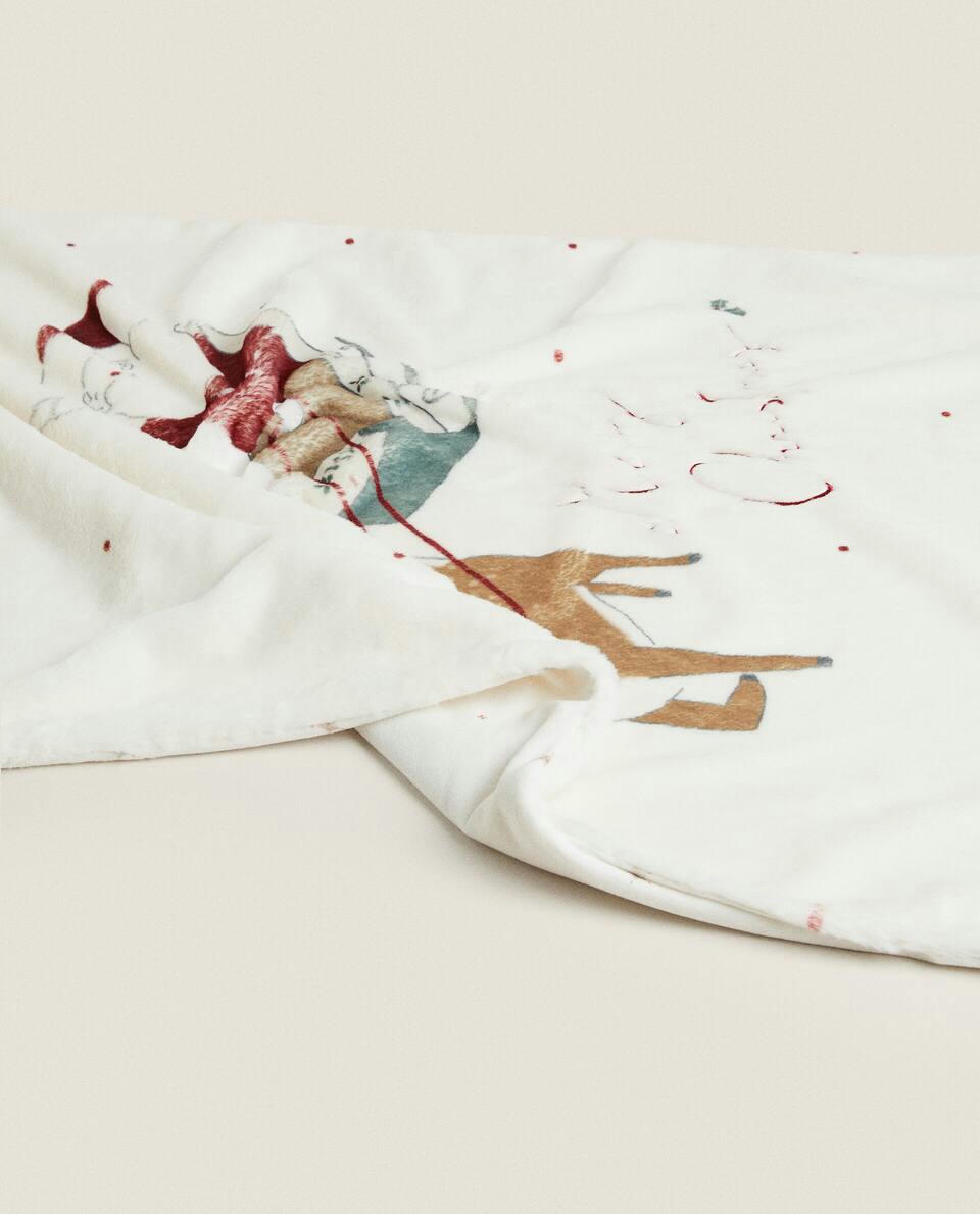 CHILDREN’S FATHER CHRISTMAS FLEECE BLANKET