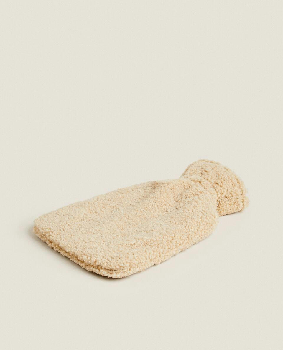 FAUX SHEARLING WATER BOTTLE