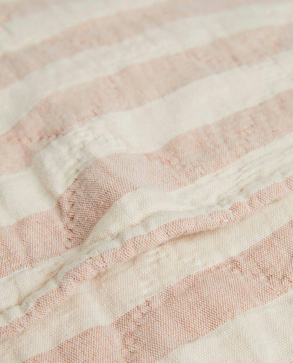 DYED THREAD STRIPED CUSHION COVER