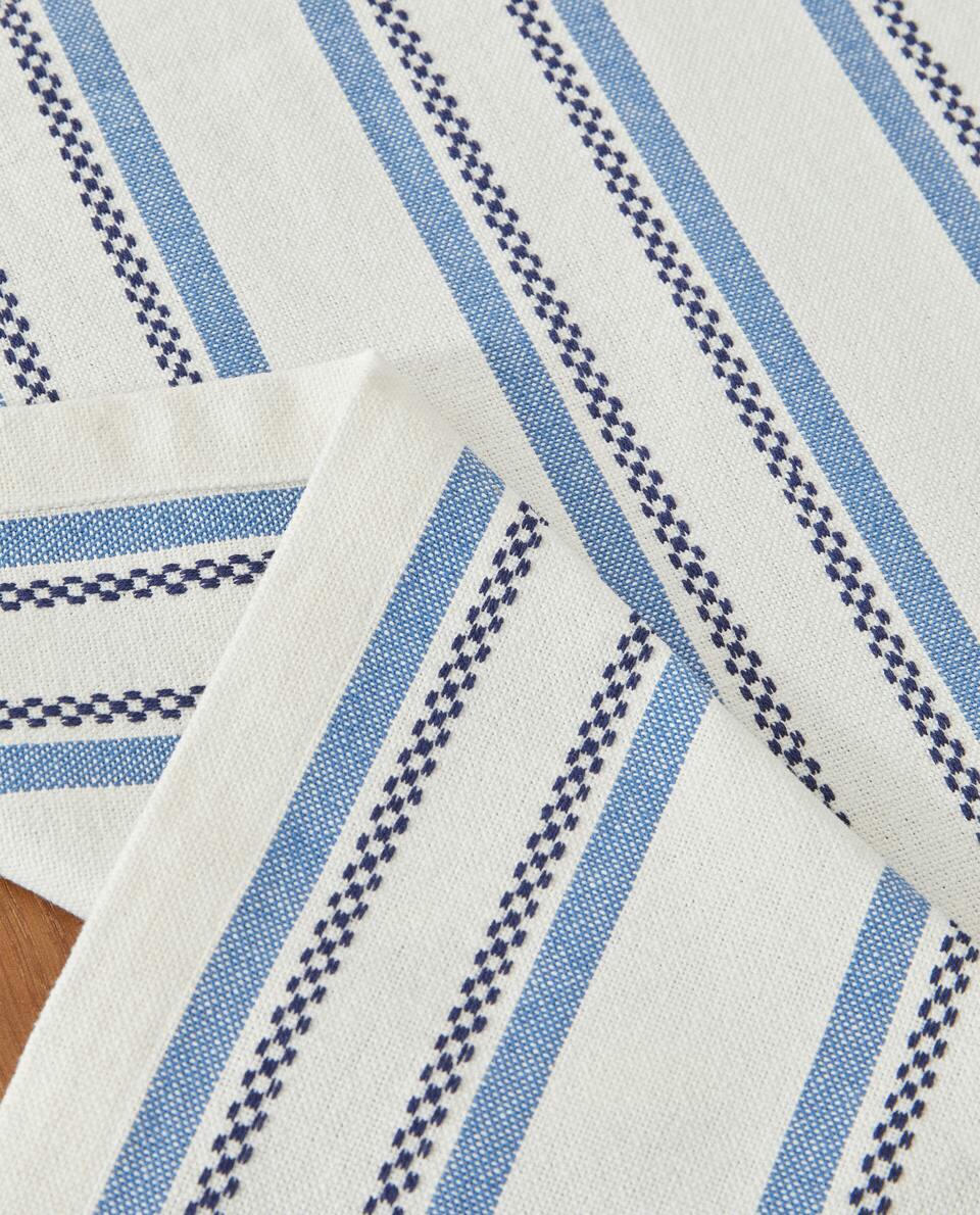 STRIPED COTTON TABLE RUNNER
