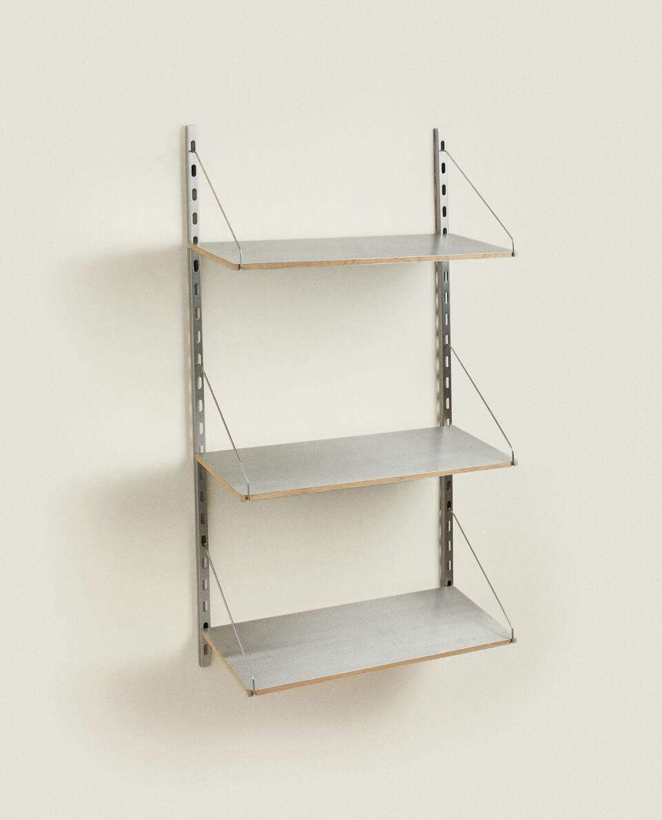 BOOKCASE WITH STEEL SHELVES