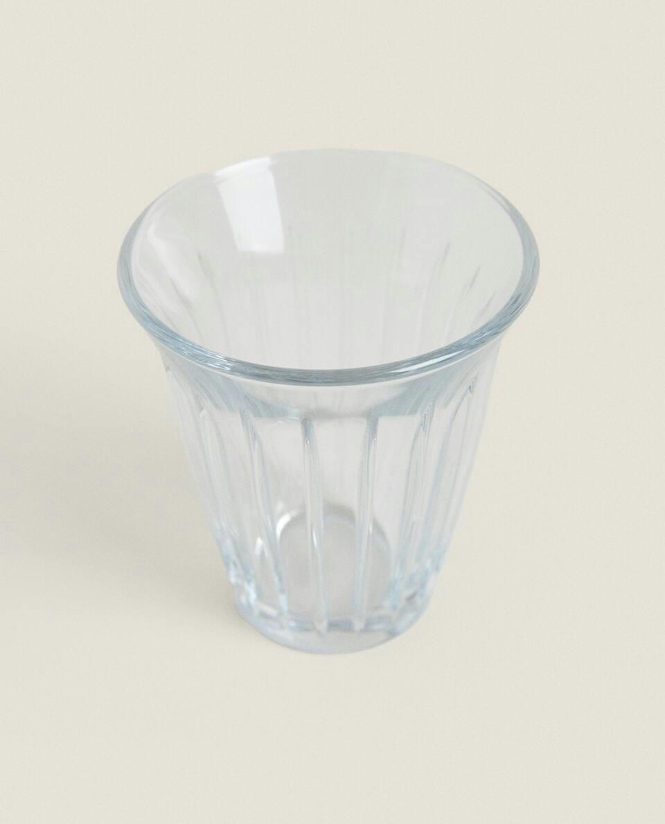 FACETED GLASS TUMBLER