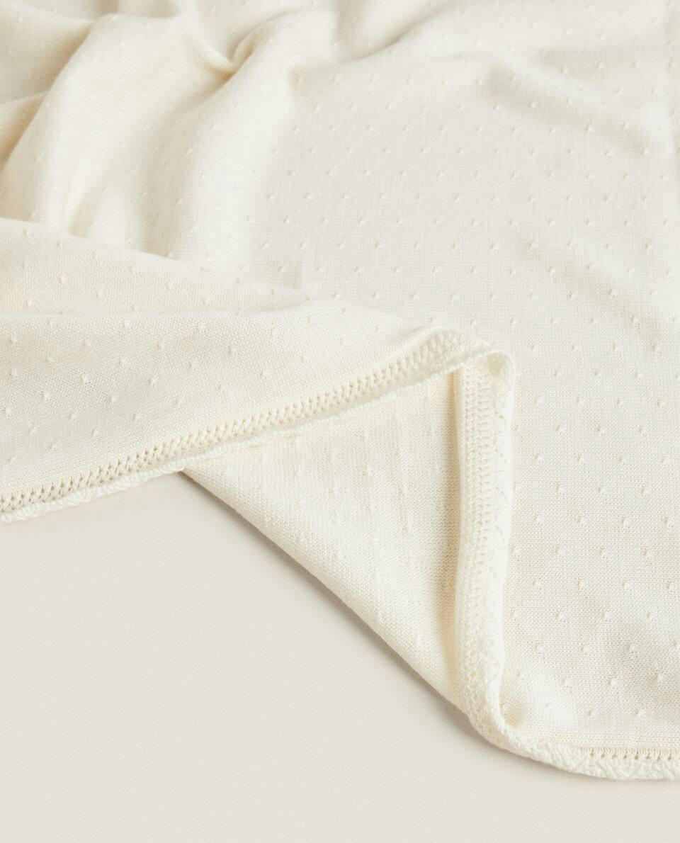 COTTON KNIT BLANKET