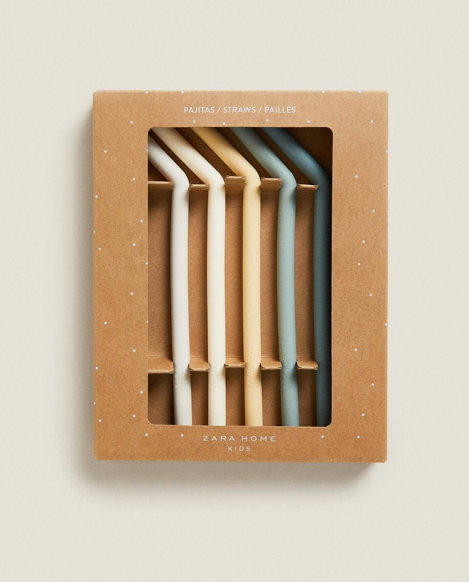 SILICONE STRAWS (PACK OF 5)