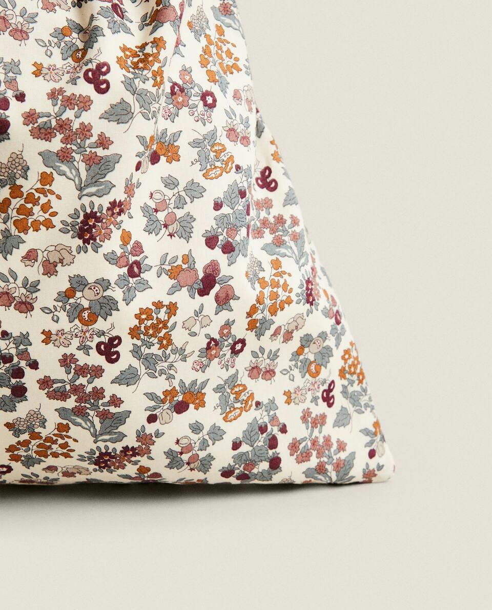 FLORAL PRINT FABRIC CHILDREN’S CLOTHES BAG