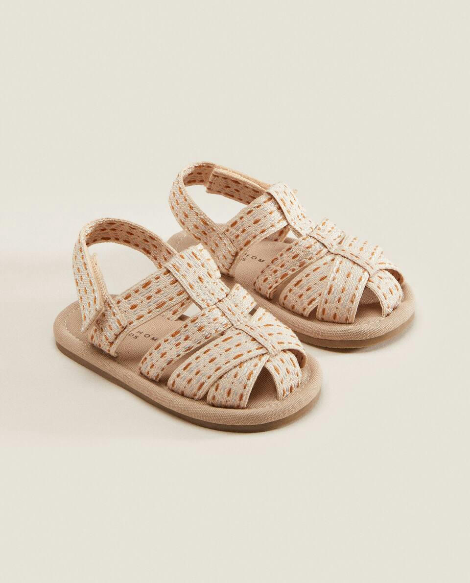 STRAPPY FABRIC BOOTIES