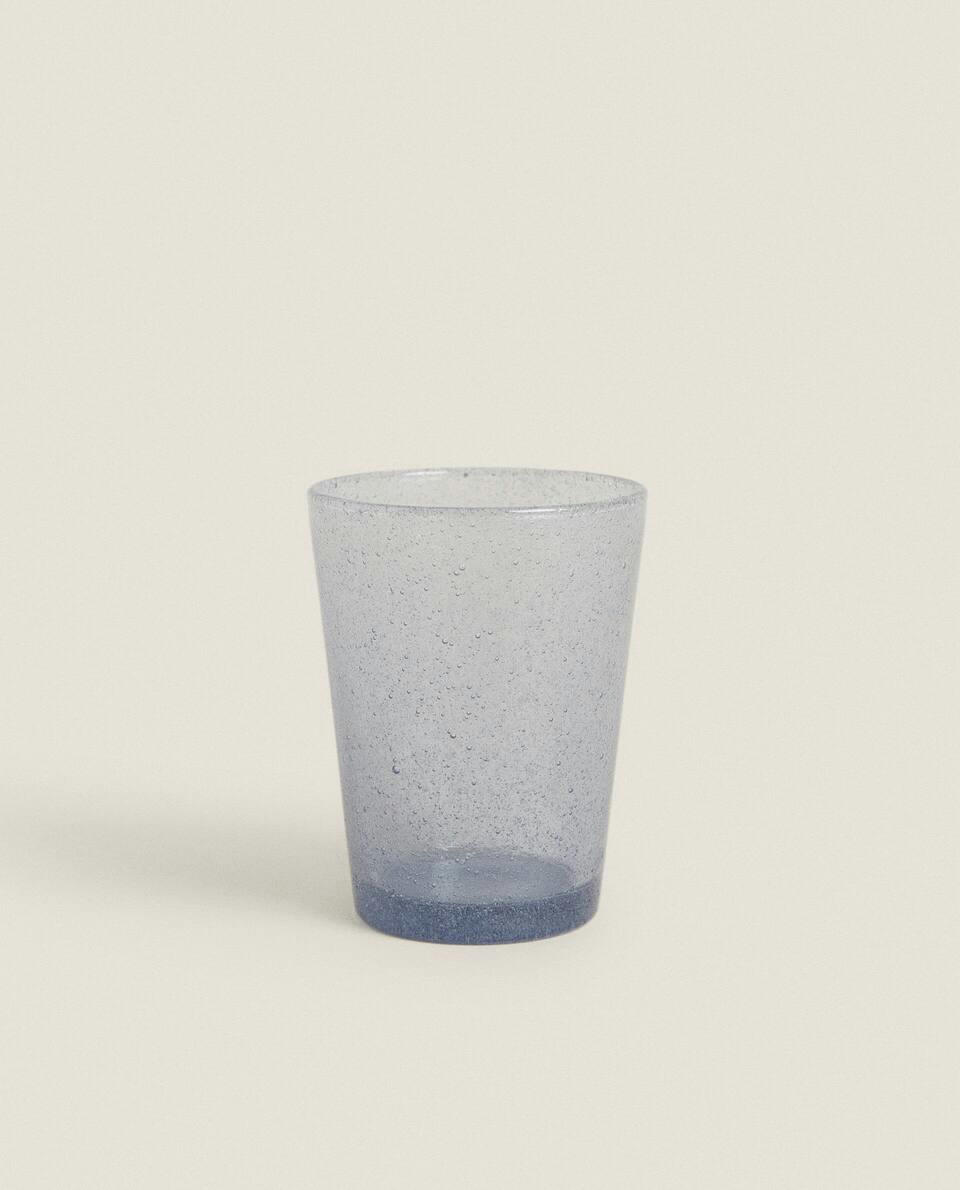 BUBBLE-EFFECT GLASS TUMBLER