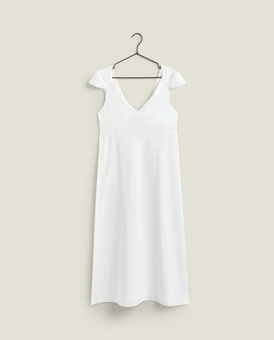 LINEN AND COTTON NIGHTDRESS