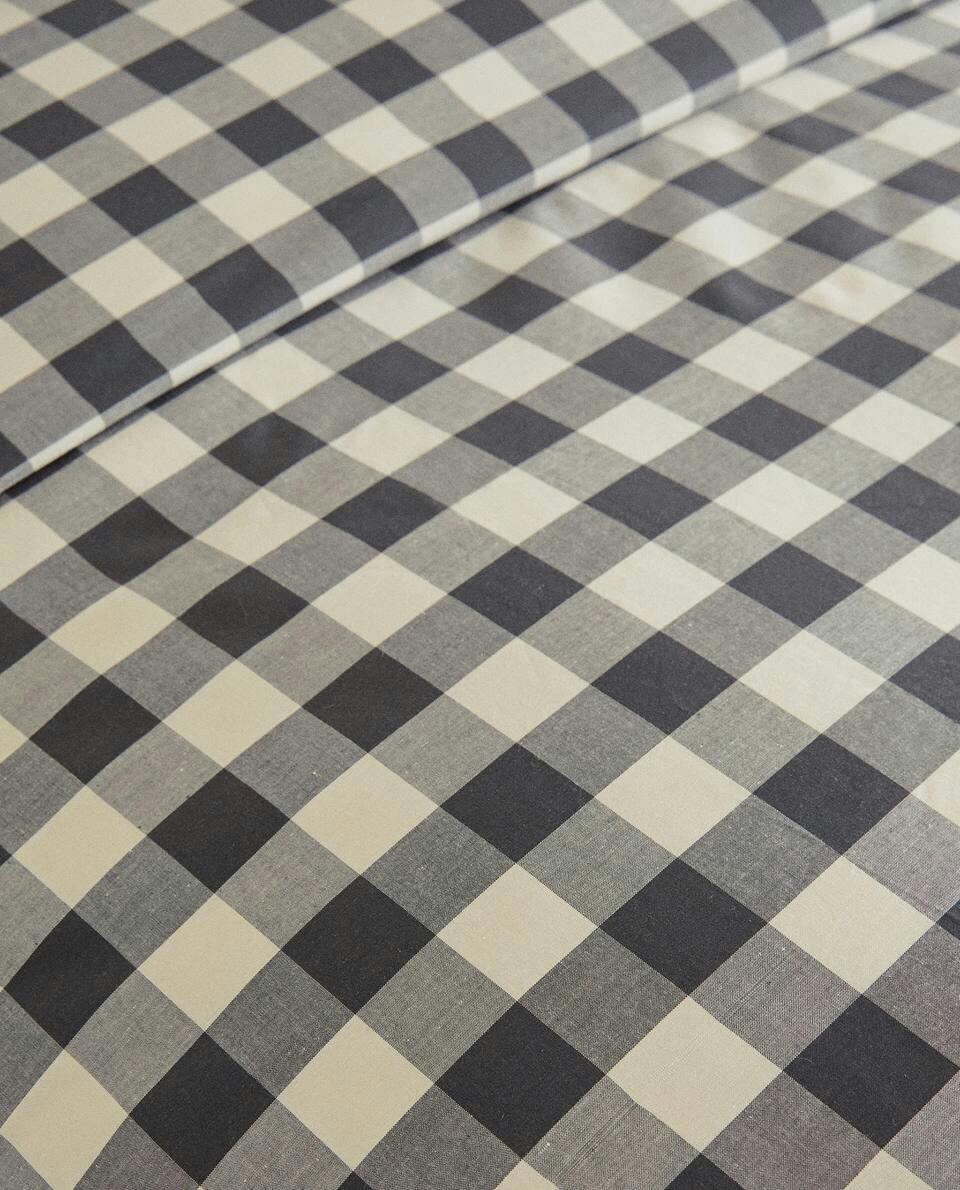 COTTON CHECK DUVET COVER