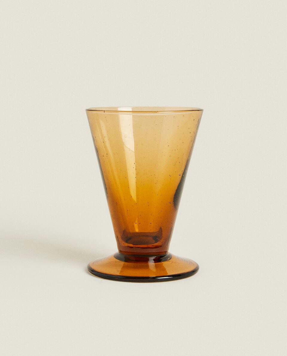 SMALL GLASS WITH BUBBLES