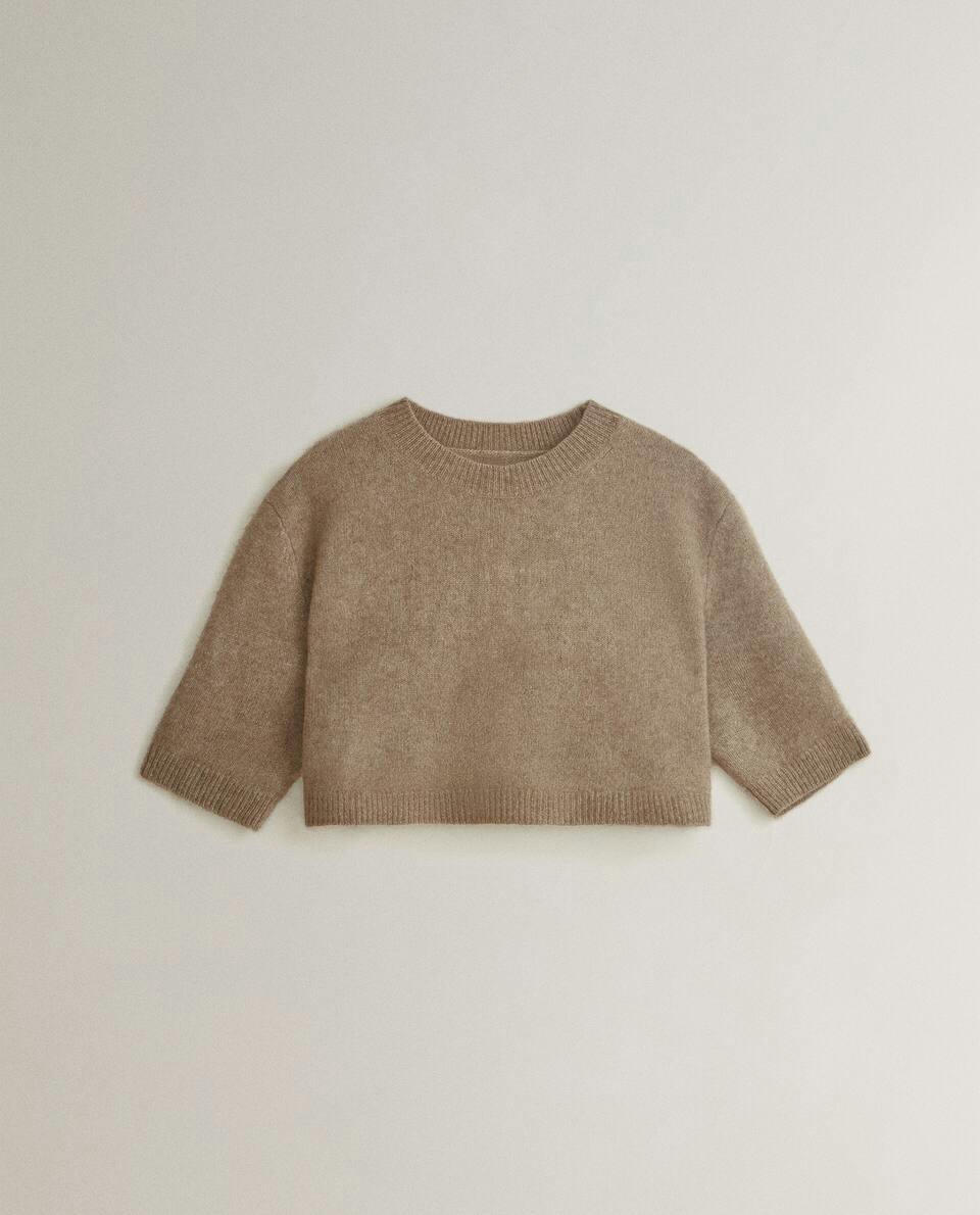 CROPPED CASHMERE SWEATER