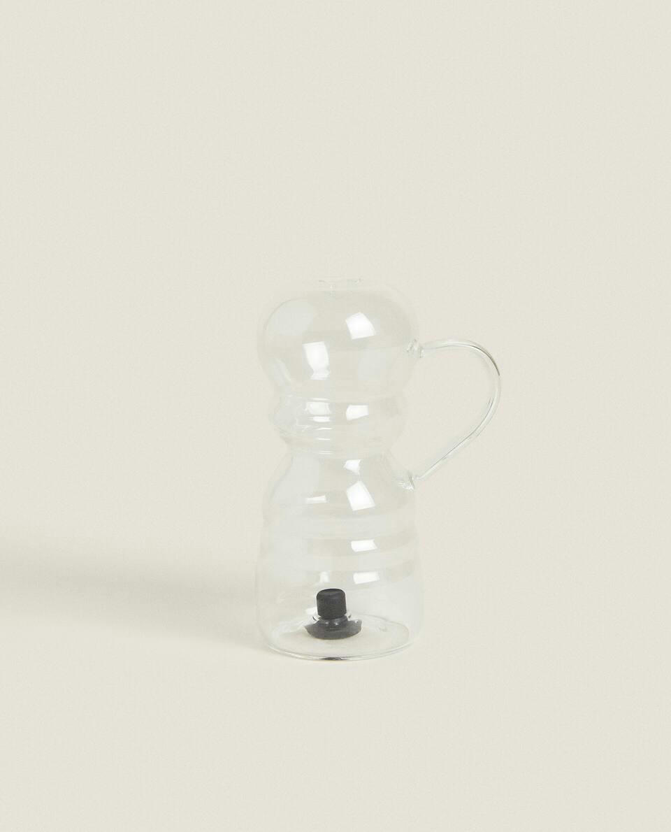 BOROSILICATE GLASS SALT SHAKER WITH HANDLE