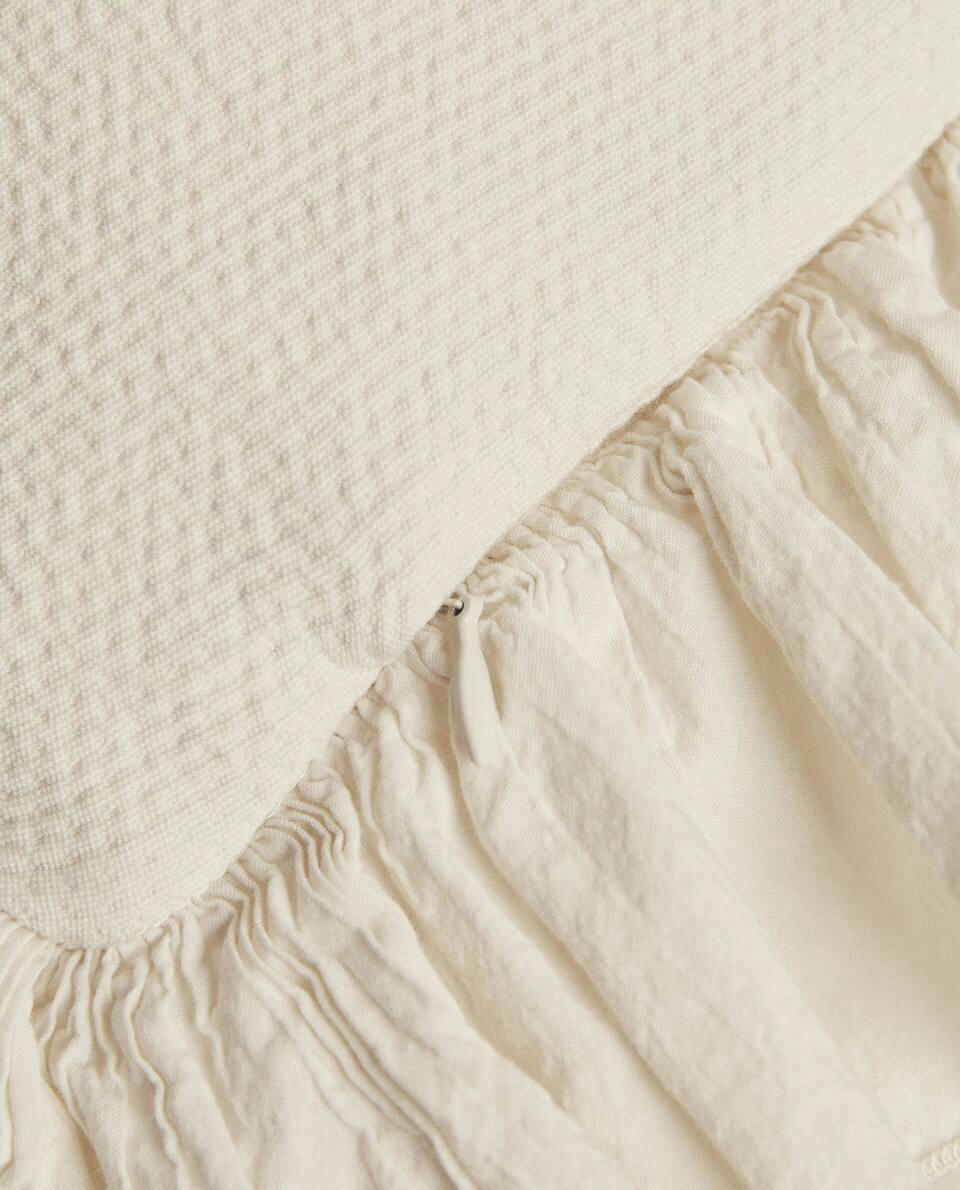 CUSHION COVER WITH PLEATED RUFFLE