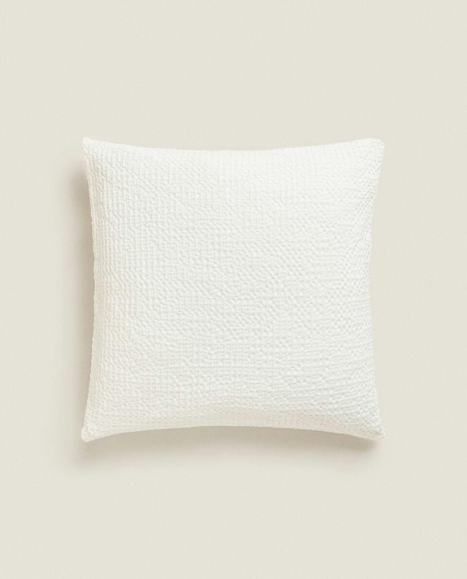WAFFLE-KNIT CUSHION COVER