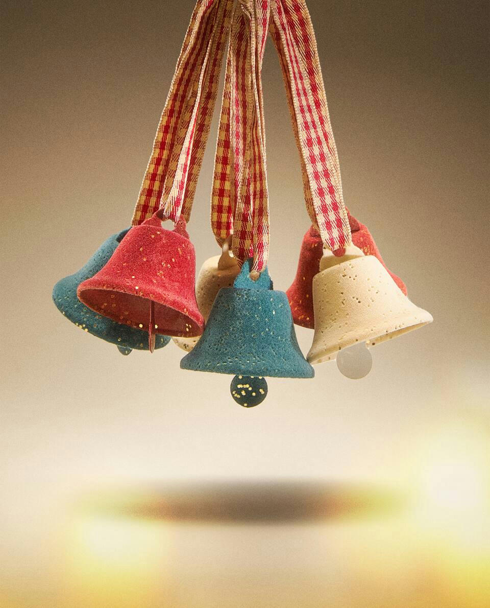 PACK OF CHRISTMAS BELL DECORATIONS (PACK OF 6)
