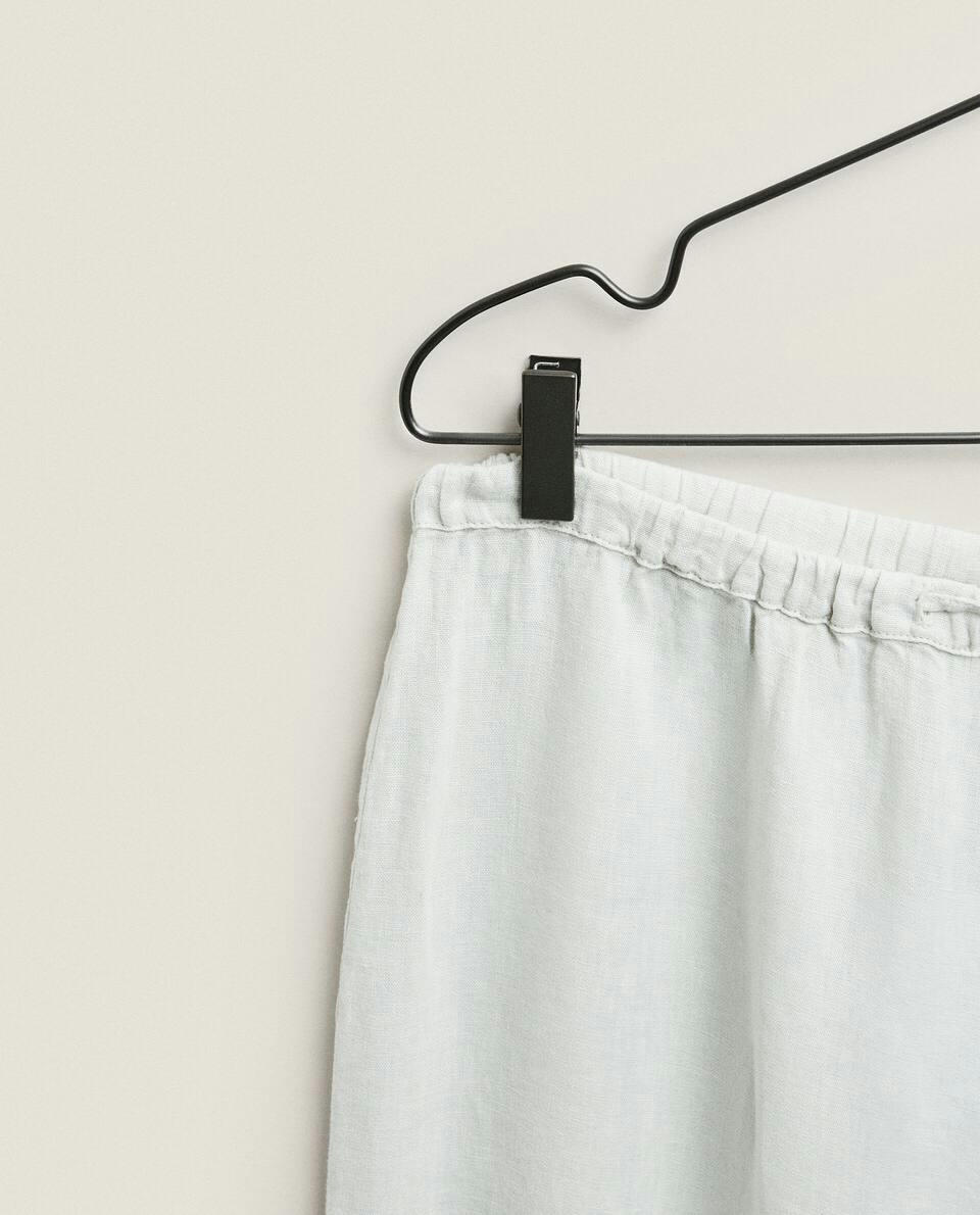 CROPPED LINEN TROUSERS