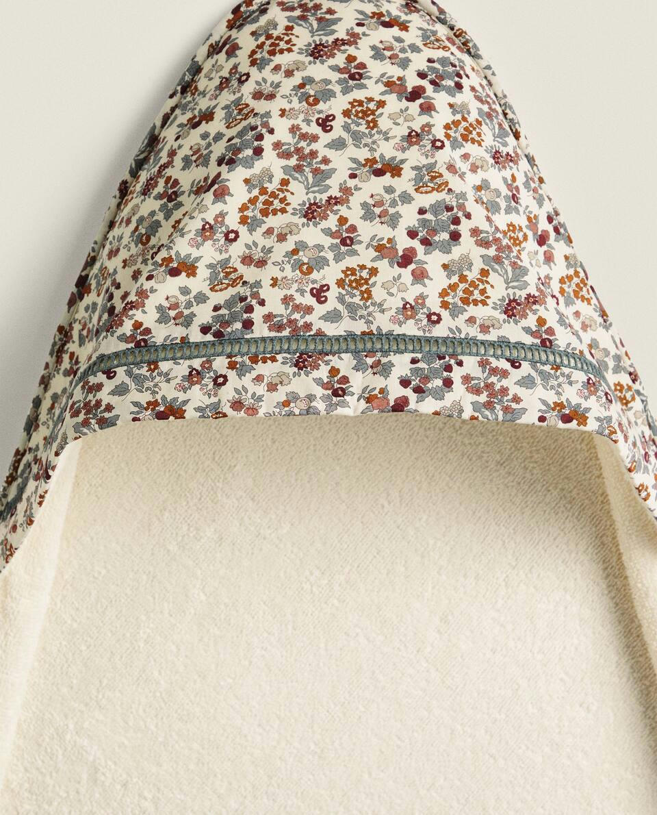 FLORAL PRINT FABRIC CHILDREN’S COTTON CAPE