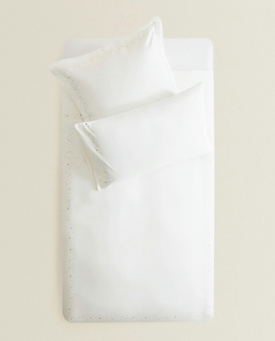 EMBROIDERED MOONS AND STARS DUVET COVER