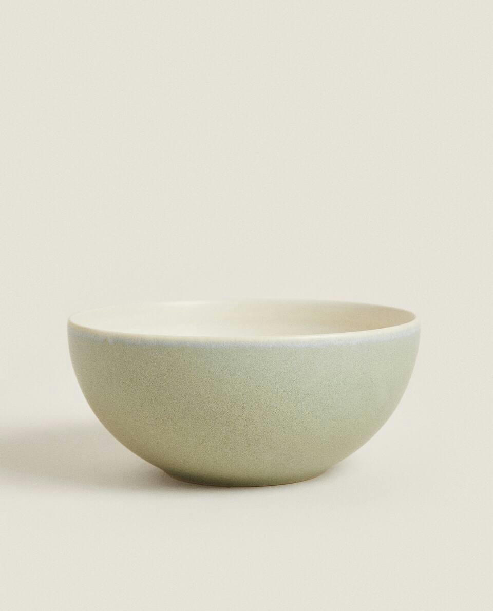 COLOURED STONEWARE BOWL