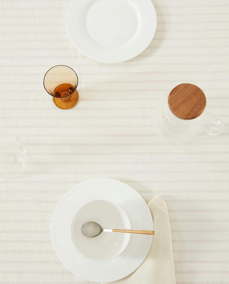 STRIPED COTTON TABLECLOTH