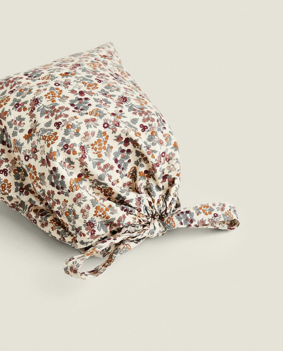 FLORAL PRINT FABRIC CHILDREN’S CLOTHES BAG