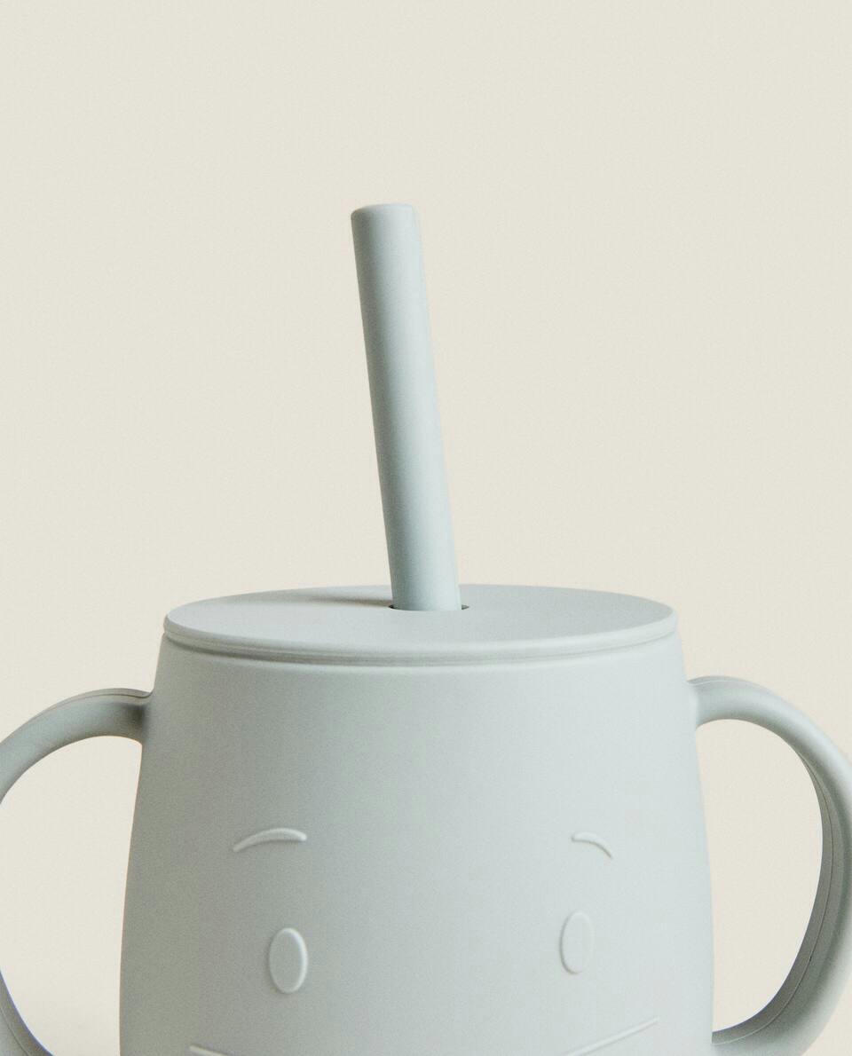 MOUSE SILICONE TUMBLER WITH STRAW