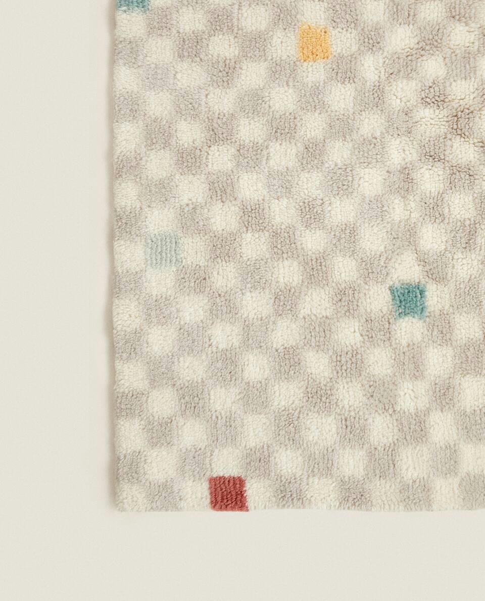 KIDS’ CHECK WOOL RUG