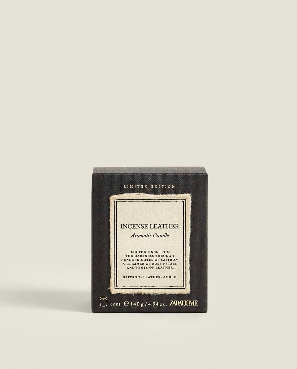 INCENSE LEATHER SCENTED CANDLES