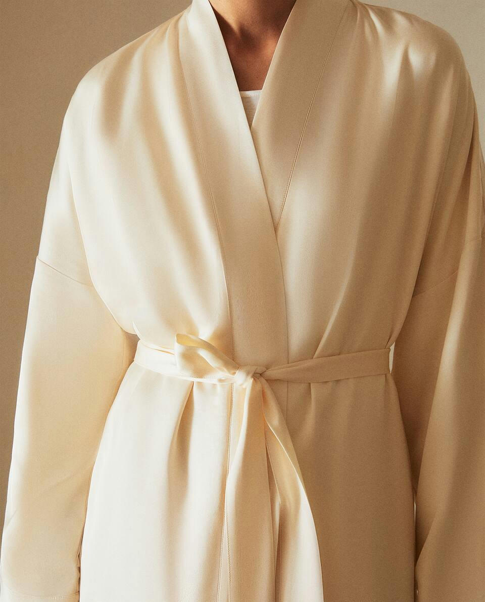 PLAIN SATEEN DRESSING GOWN