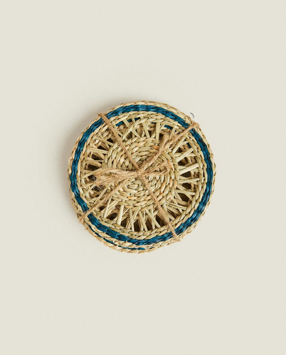 ROUND COLOURED COASTERS (PACK OF 4)