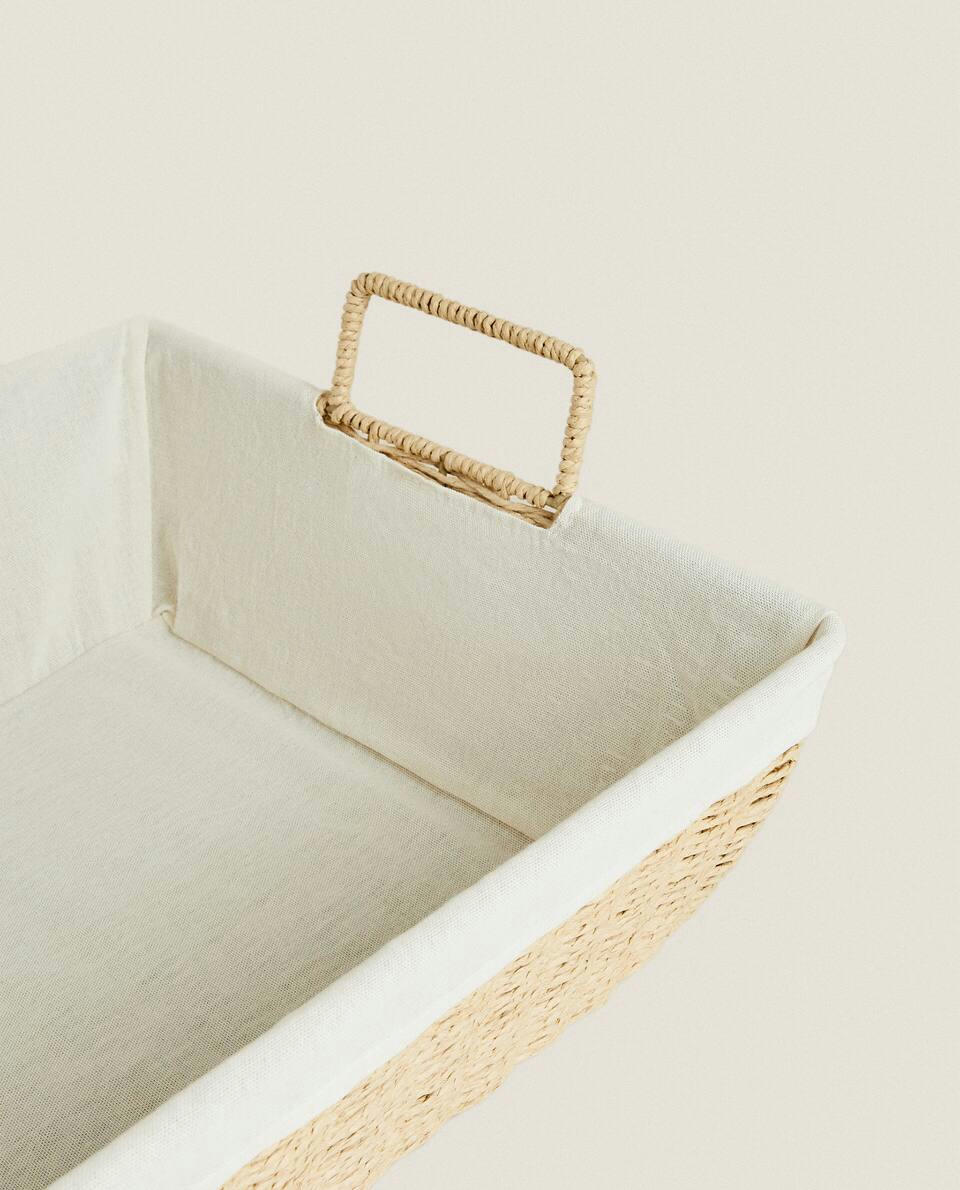 IRONING BASKET WITH FABRIC LINING