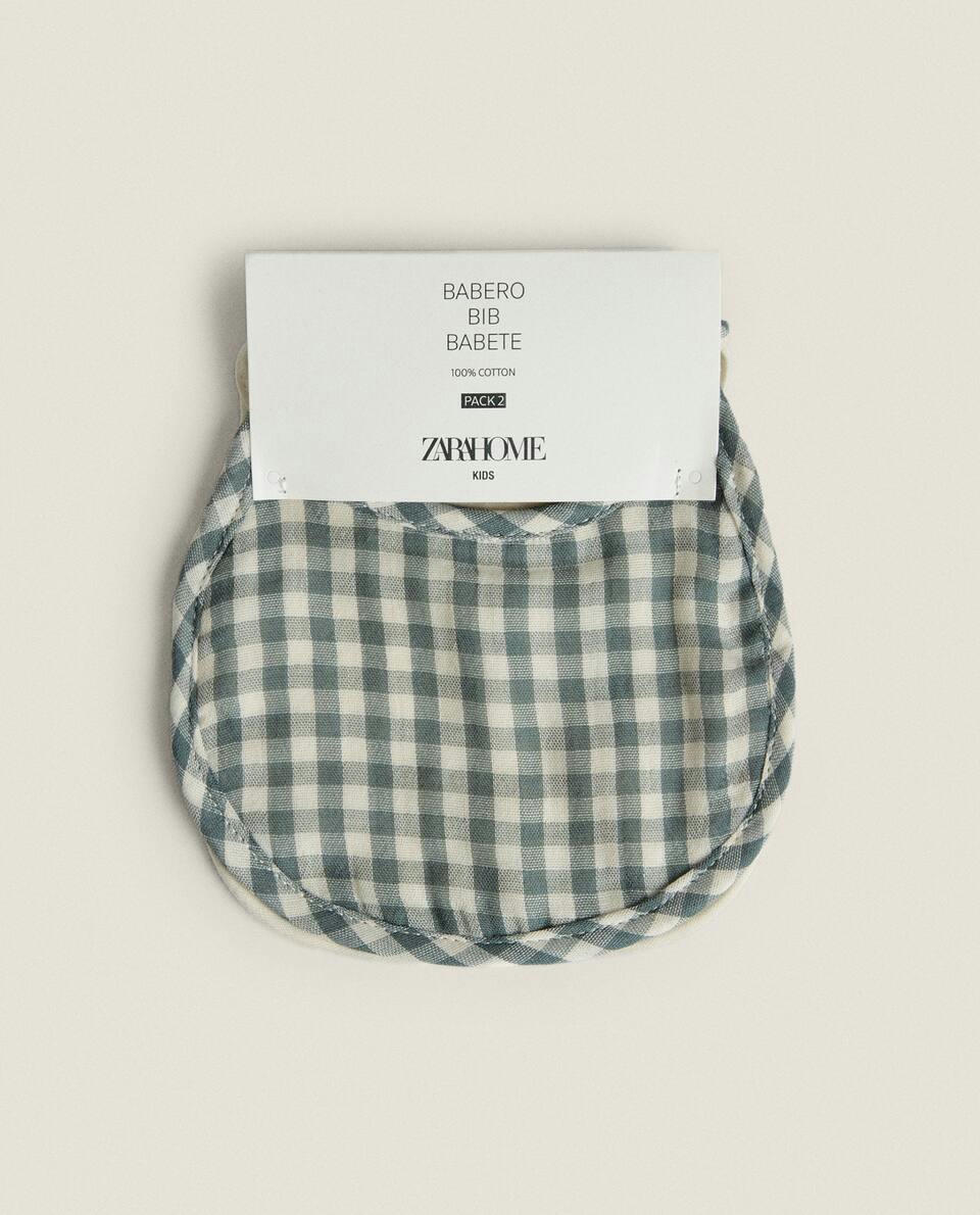 GINGHAM BIB (PACK OF 2)