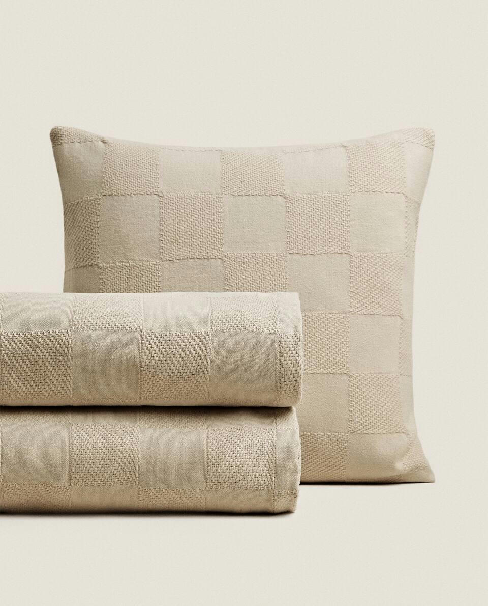 CHECKED COTTON BEDSPREAD