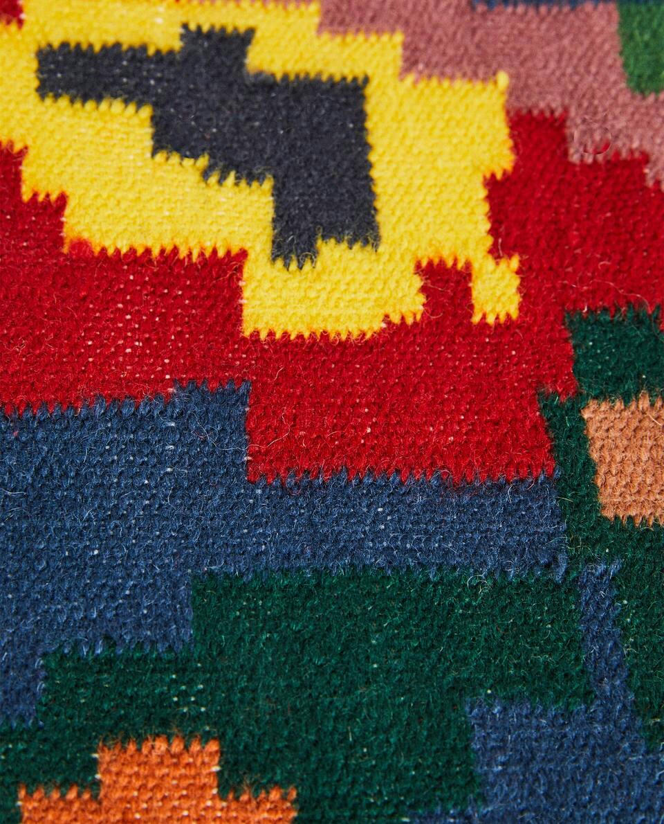 MULTICOLOURED WOOL FOLDING STOOL