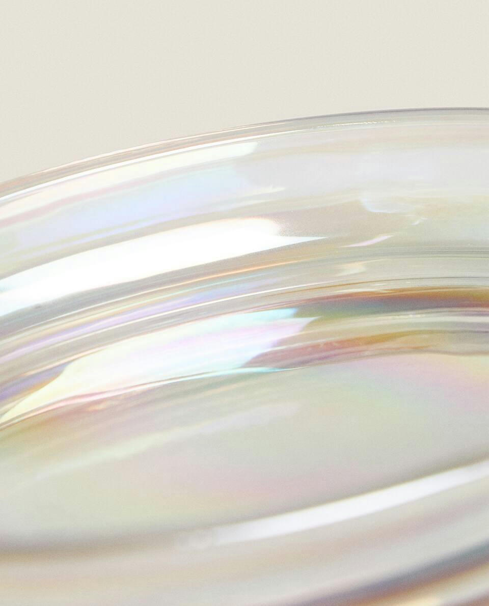 IRIDESCENT GLASS BATHROOM SET