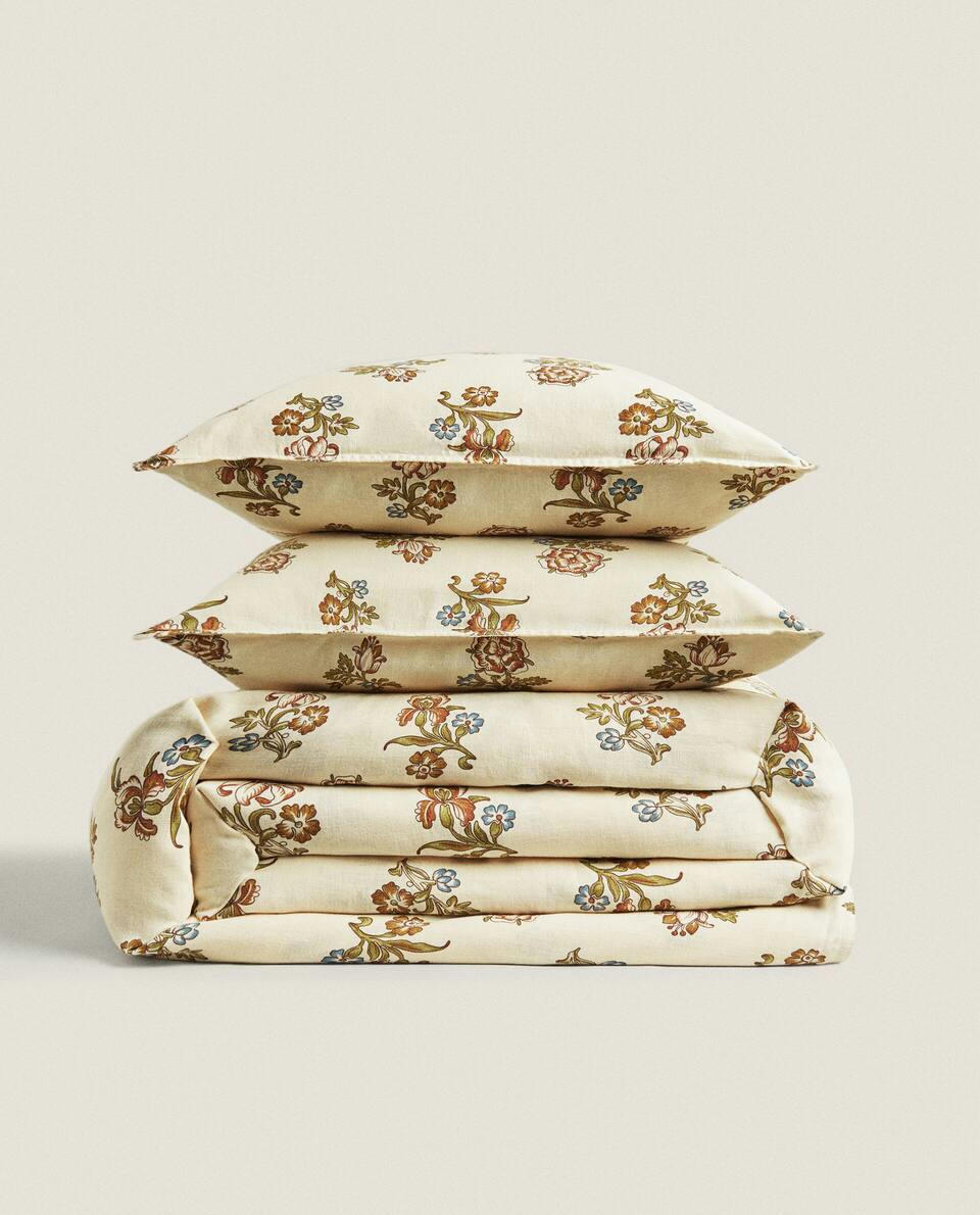 FLORAL PRINT DUVET COVER