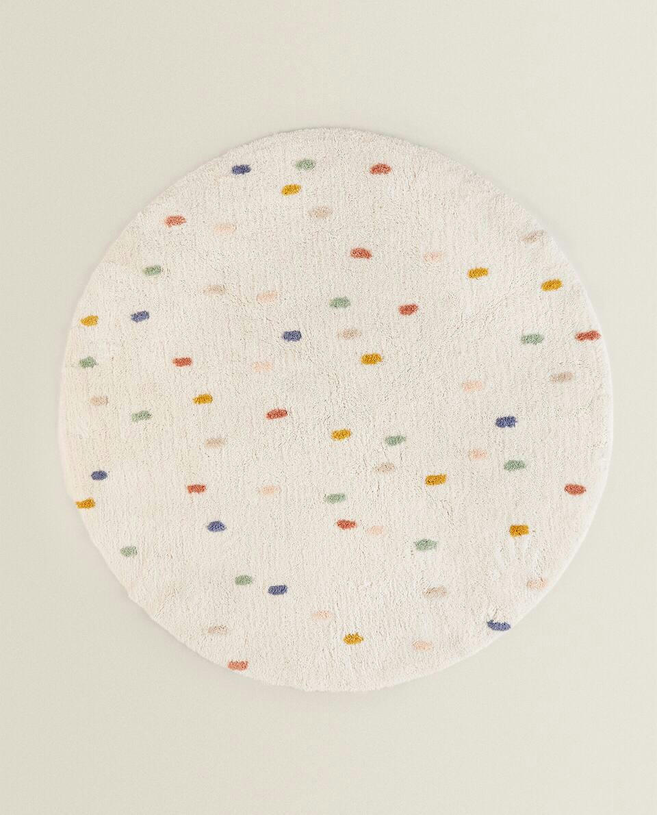 COLOURED POLKA DOT RUG