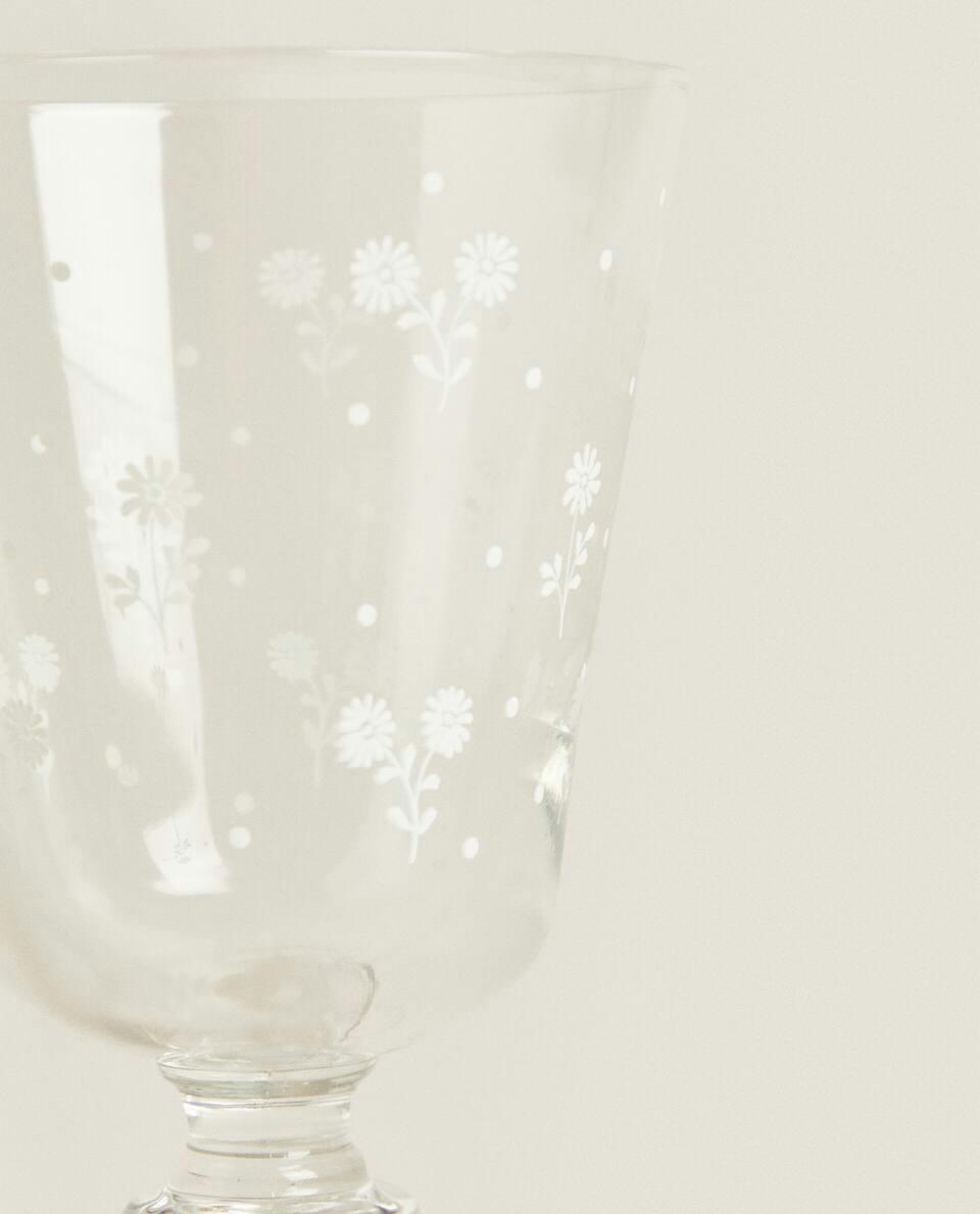 FLORAL WINE GLASS