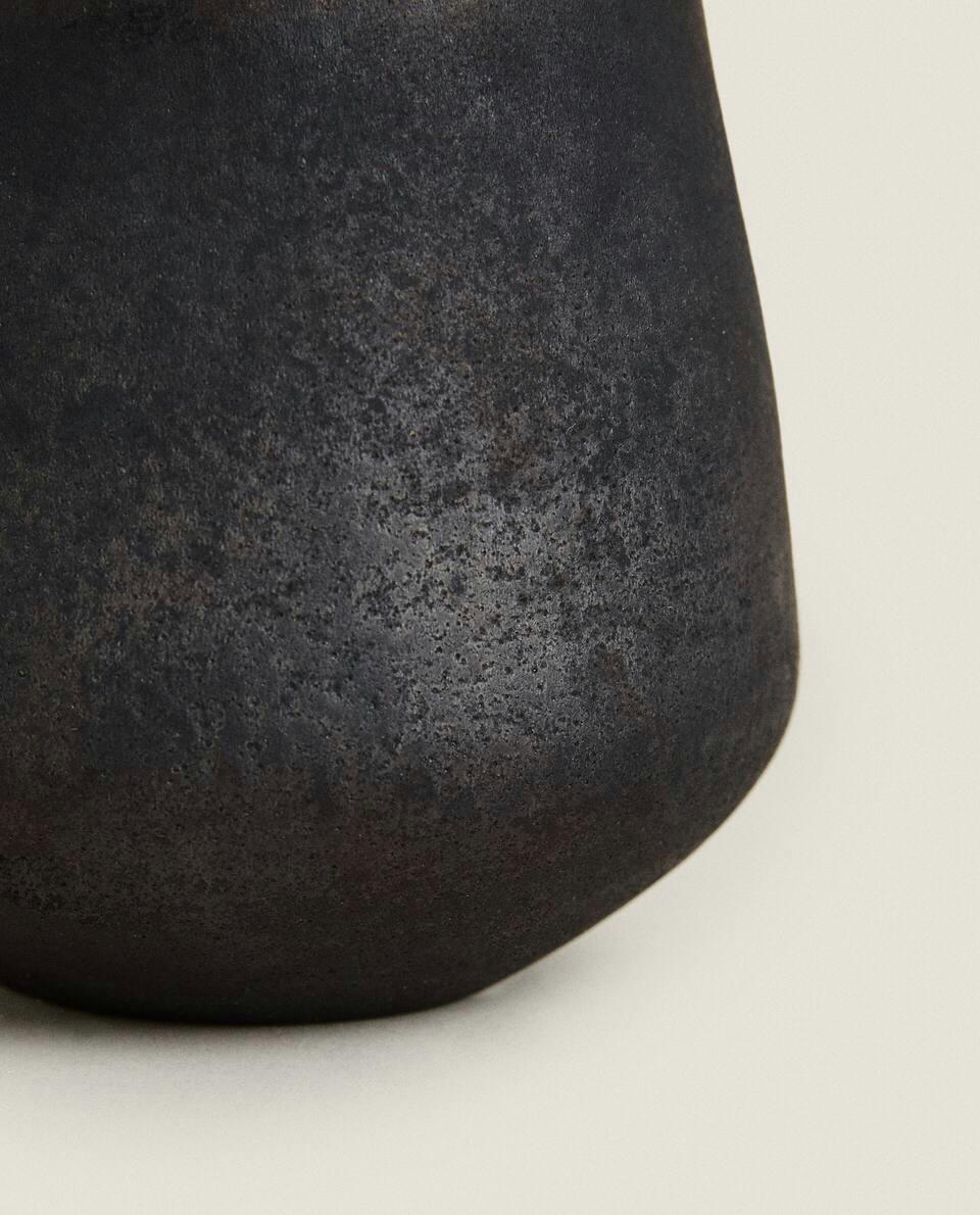 ANTIQUE FINISH GLASS CANDLE