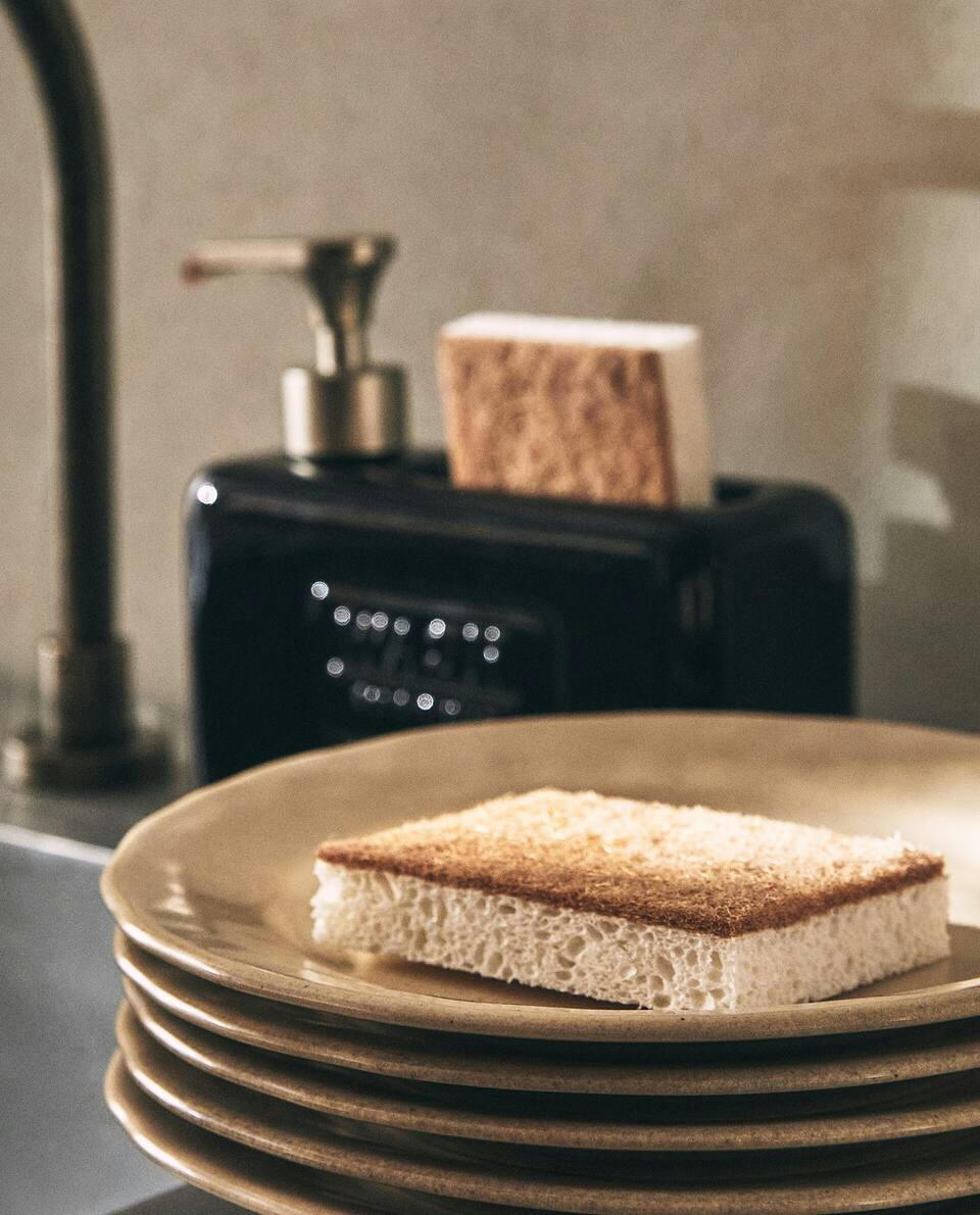 CELLULOSE AND FIBRE NON-SCRATCH SPONGES (PACK OF 2)