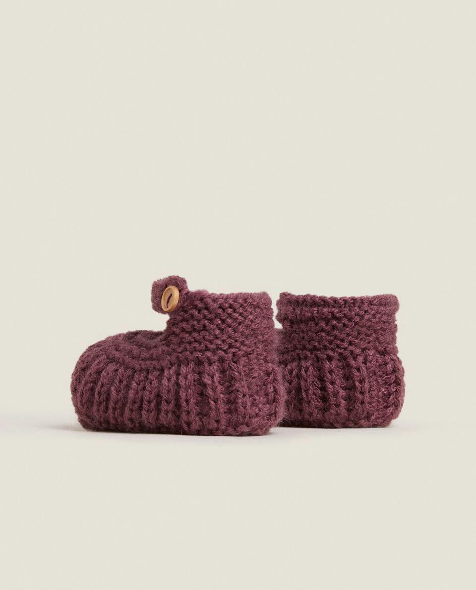 KNIT BALLERINAS WITH STRAP
