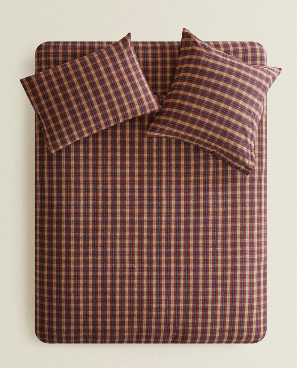 CHECK FLANNEL CHRISTMAS DUVET COVER