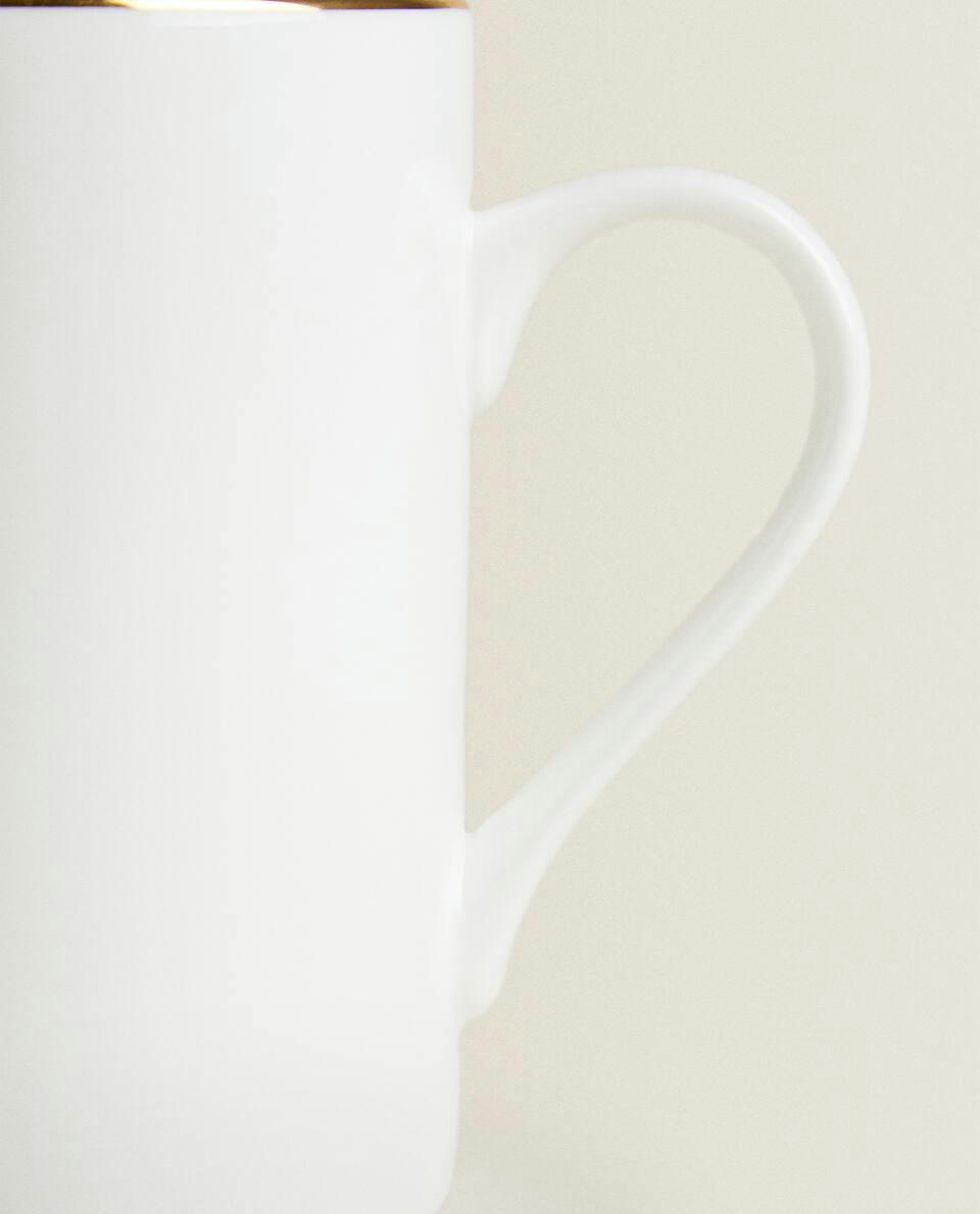 RIMMED BONE CHINA MUG