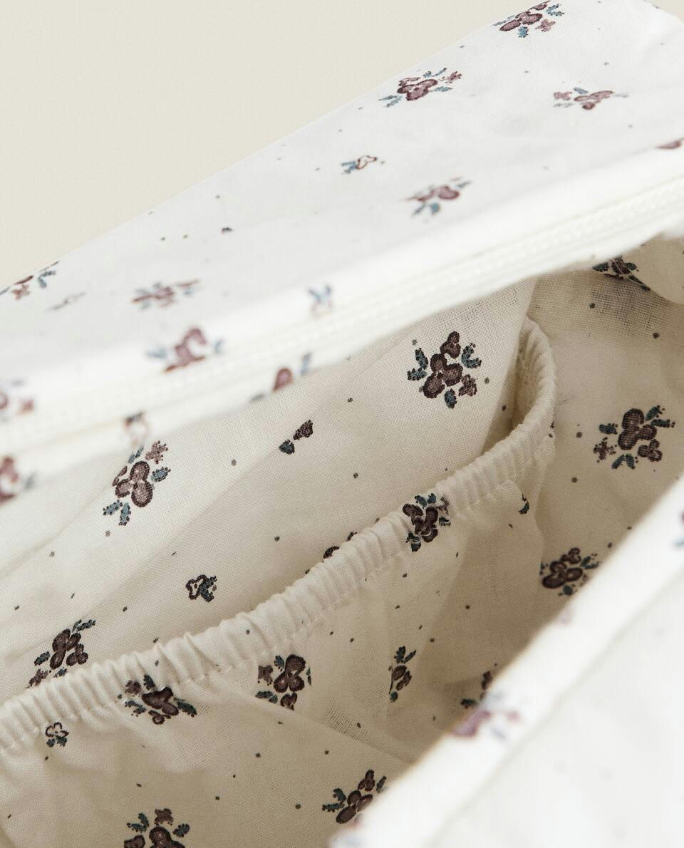 FLORAL COTTON TOILETRY BAG