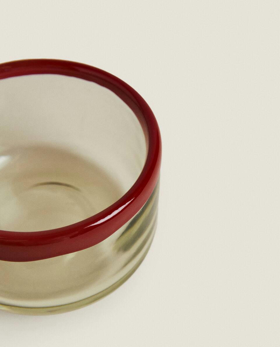 RIMMED GLASS BOWL