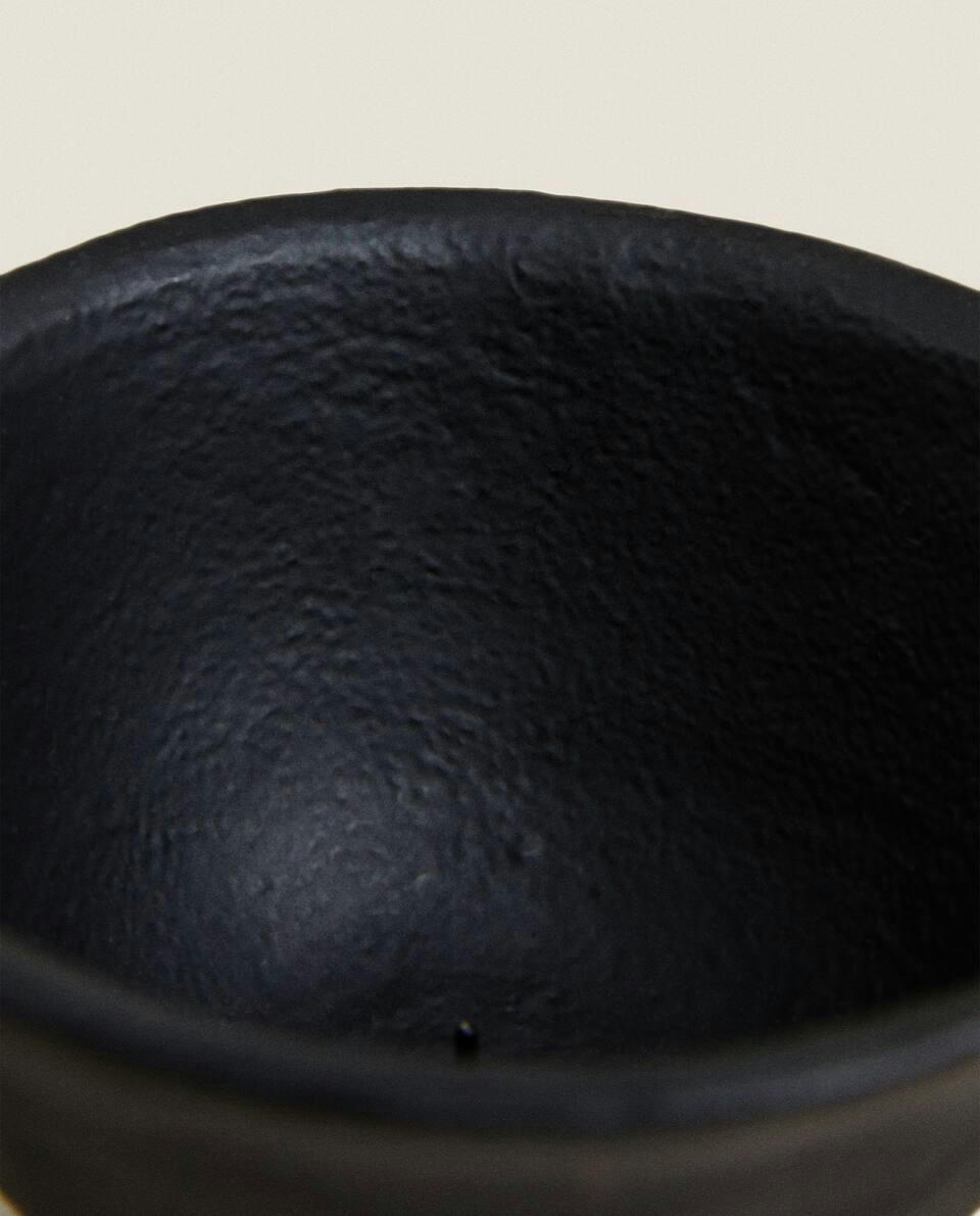 BLACK METALLIC TEALIGHT HOLDER